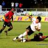 Mahindra United in a I-League match against Kingfisher East Bengal Club played at Cooperage