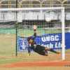 Calicut University Inter University Finals : SKVC Goal keeper Fernandez in action