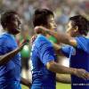 Pradeep Bhaichung Sunil celebrates