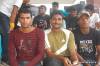 Kerala Santosh Trophy players at Vision Kerala Venue : Goalkeepers Ranjith and Navas with Striker Zubair