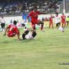 Bhutia being tackled in Pune FC-East Bengal match